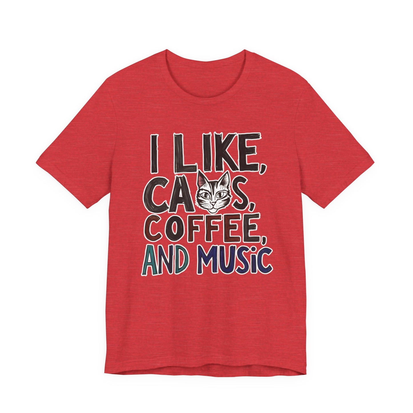 I like Cats, Coffee and Music T-Shirt