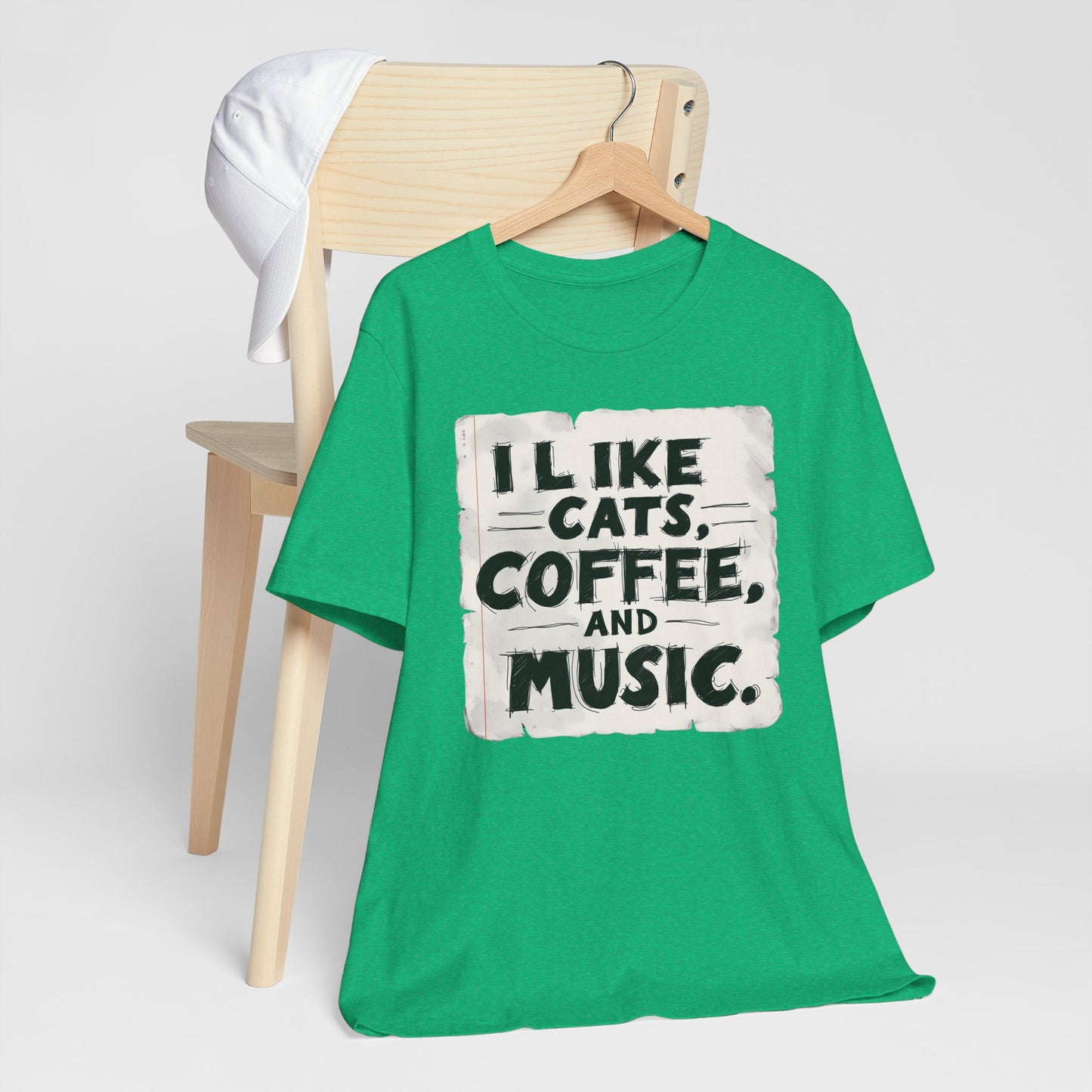 Coffee, Cats and Music T-Shirt