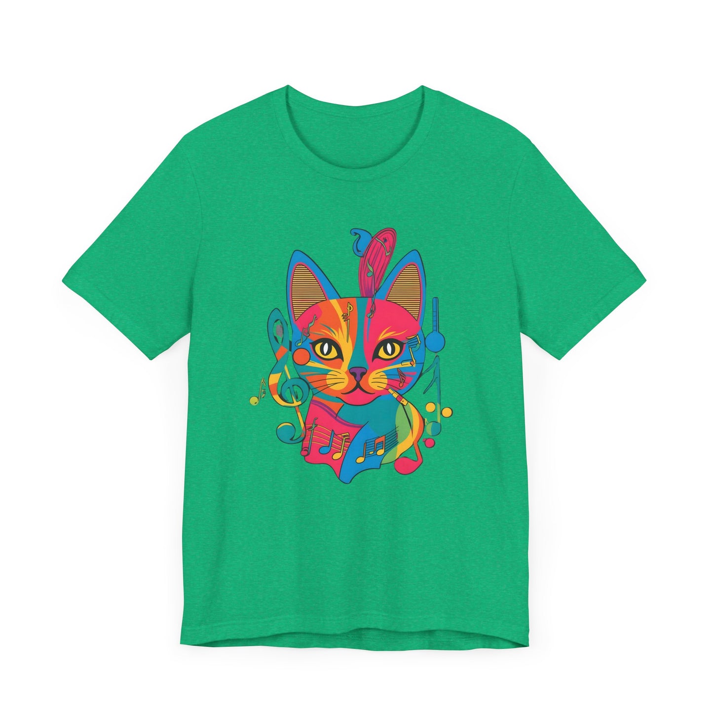 Colorful Cat V T-Shirt