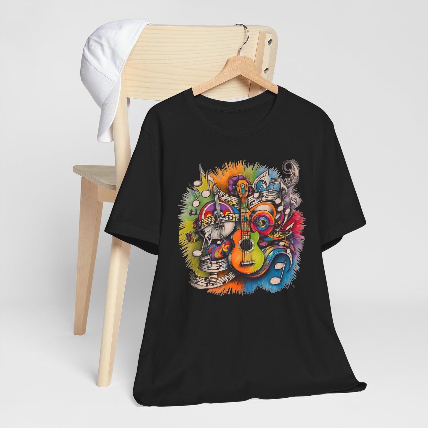 Round Multiple Color Guitar T-Shirt
